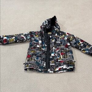Kids Graphic Hooded Puffer Jacket
